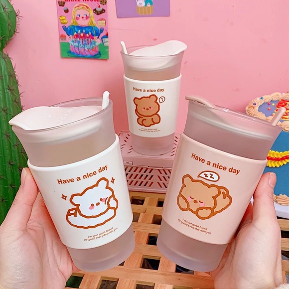 Cup double glass frost thermal insulation spoon - Picture 3 of 15